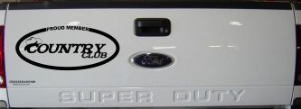 Proud Member Country Club Car or Truck Window Decal Sticker (Black)