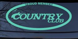 Proud Member Country Club Car or Truck Window Decal Sticker (Mint)