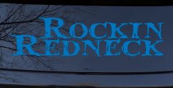 Rockin Redneck Country Car or Truck Window Decal Sticker (Sky Blue)