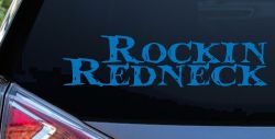 Rockin Redneck Country Decal for Car or Truck Windows (Sky Blue)