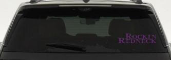 Rockin Redneck Country Decal for Car or Truck Windows (Violet)