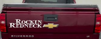 Rockin Redneck Country Car or Truck Window Decal Sticker (White)