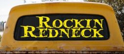 Rockin Redneck Country Car or Truck Window Decal Sticker (Yellow)