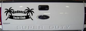 Redneck Yacht Club Country Car or Truck Window Decal Sticker (Black)