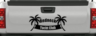 Redneck Yacht Club Country Car or Truck Window Decal Sticker (Black)