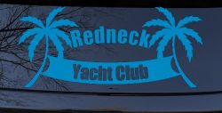 Redneck Yacht Club Car Truck Decal Vinyl Sticker for Windows (Blue)