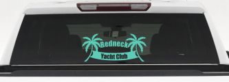 Redneck Yacht Club Country Car or Truck Window Decal Sticker (Mint)