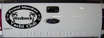 Proud Member Redneck Yacht Club Country Car or Truck Window Decal Sticker (Black)