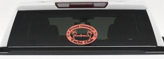 Proud Member Redneck Yacht Club Country Car or Truck Window Decal Sticker (Coral)