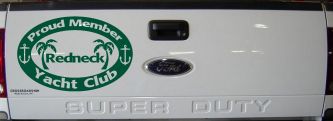 Proud Member Redneck Yacht Club Country Car or Truck Window Decal Sticker (Dark Green)