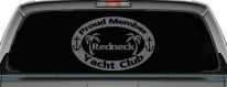 Redneck Yacht Club Decal Country Truck Window Vinyl Sticker Car Auto (Silver)