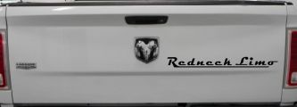 Redneck Limo Car or Truck Window Decal Sticker (Black)