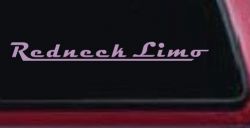 Redneck Limo Car or Truck Window Decal Sticker (Lilac)