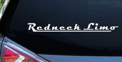 Redneck Limo Car or Truck Window Decal Sticker