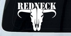 Redneck Longhorn Skull Country Car or Truck Window Decal Sticker
