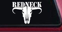 Redneck Longhorn Skull Country Car or Truck Window Decal Sticker