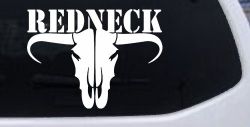 Redneck Longhorn Skull Country Car or Truck Window Decal Sticker