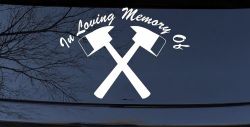 In Memory Of Fireman Car or Truck Window Decal Sticker