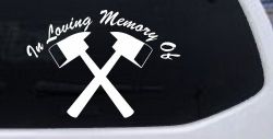 In Memory Of Fireman Car or Truck Window Decal Sticker