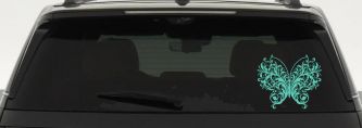 Swirl Butterfly Butterflies Car or Truck Window Decal Sticker (Mint)