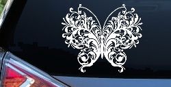 Swirl Butterfly Butterflies Car or Truck Window Decal Sticker