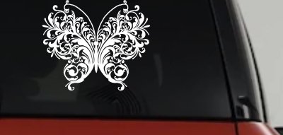 Swirl Butterfly Car Truck Window Decal Vinyl Sticker Art Decor