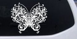 Swirl Butterfly Butterflies Car or Truck Window Decal Sticker