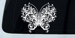 Swirl Butterfly Butterflies Car or Truck Window Decal Sticker