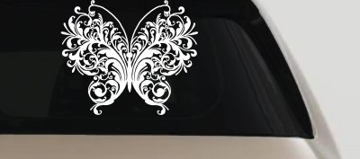 Swirl Butterfly Car Truck Window Decal Vinyl Sticker Art Decor