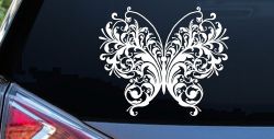 Swirl Butterfly Butterflies Car or Truck Window Decal Sticker