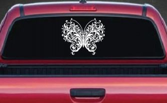 Swirl Butterfly Butterflies Car or Truck Window Decal Sticker