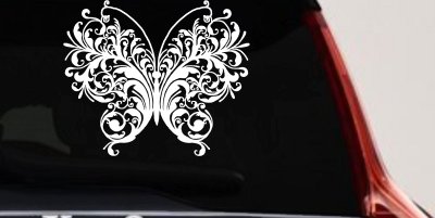 Swirl Butterfly Car Truck Window Decal Vinyl Sticker Art Decor