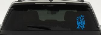 Christmas Candy Canes Car or Truck Window Decal Sticker (Sky Blue)