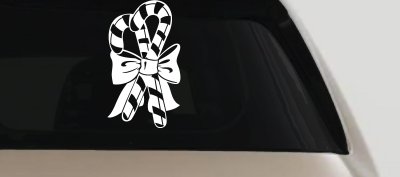Christmas Candy Canes Decal Car Truck Window Vinyl Sticker Fun Festive