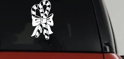 Christmas Candy Canes Decal Car Truck Window Vinyl Sticker Fun Festive