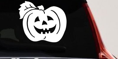 Jack O Lantern Car Decal Halloween Truck Window Vinyl Sticker
