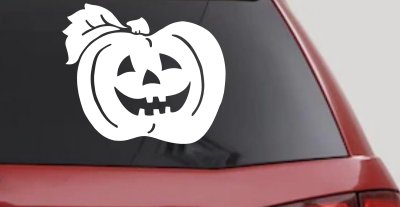 Jack O Lantern Car Decal Halloween Truck Window Vinyl Sticker