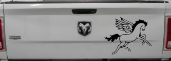 Pegasus Horse Car or Truck Window Decal Sticker (Black)
