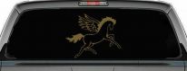 Pegasus Horse Car or Truck Window Decal Sticker (Gold)