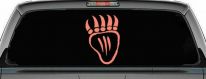 Tribal Native American Indian Bear Claw Western Car or Truck Window Decal Sticker (Coral)