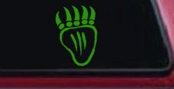 Tribal Native American Indian Bear Claw Western Car or Truck Window Decal Sticker (Lime)