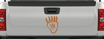 Tribal Native American Indian Bear Claw Western Car or Truck Window Decal Sticker (Nut Brown)