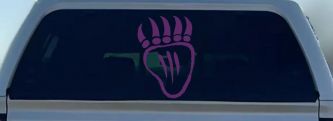 Tribal Native American Indian Bear Claw Western Car or Truck Window Decal Sticker (Violet)