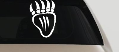 Tribal Bear Claw Decal: Native American Car & Truck Window Sticker