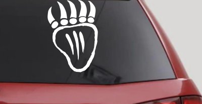 Tribal Bear Claw Decal: Native American Car & Truck Window Sticker