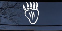 Tribal Native American Indian Bear Claw Western Car or Truck Window Decal Sticker