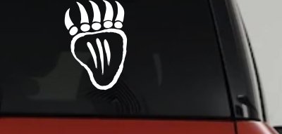 Tribal Bear Claw Decal: Native American Car & Truck Window Sticker