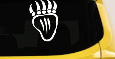 Tribal Bear Claw Decal: Native American Car & Truck Window Sticker
