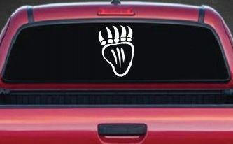 Tribal Native American Indian Bear Claw Western Car or Truck Window Decal Sticker