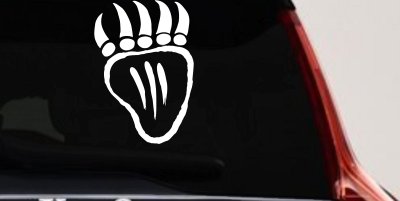 Tribal Bear Claw Decal: Native American Car & Truck Window Sticker